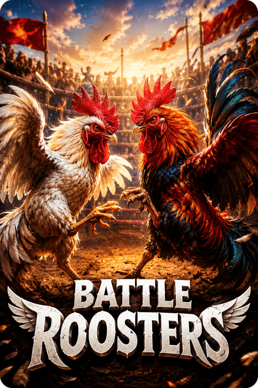 Fairplay Battle Roosters game featuring two roosters facing off in a competitive arena.