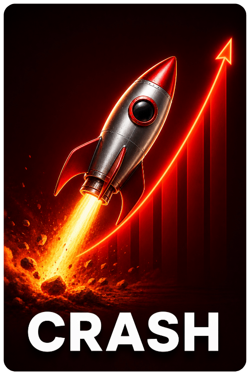 Crash betting game rocket launching