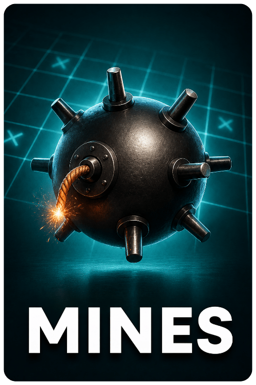 Fairplay Mines game icon featuring a bomb for online casino gameplay.