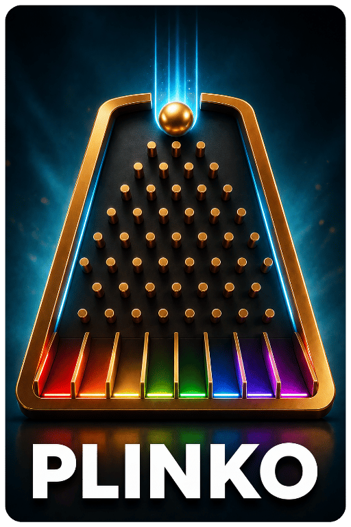 Fairplay Plinko game icon featuring a ball dropping through pegs for exciting online casino gameplay.