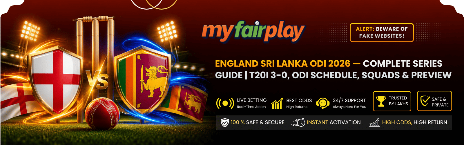 England vs Sri Lanka ODI 2026 complete series guide banner - England Sri Lanka ODI schedule, T20I 3-0 result, squads and preview on MyFairPlay