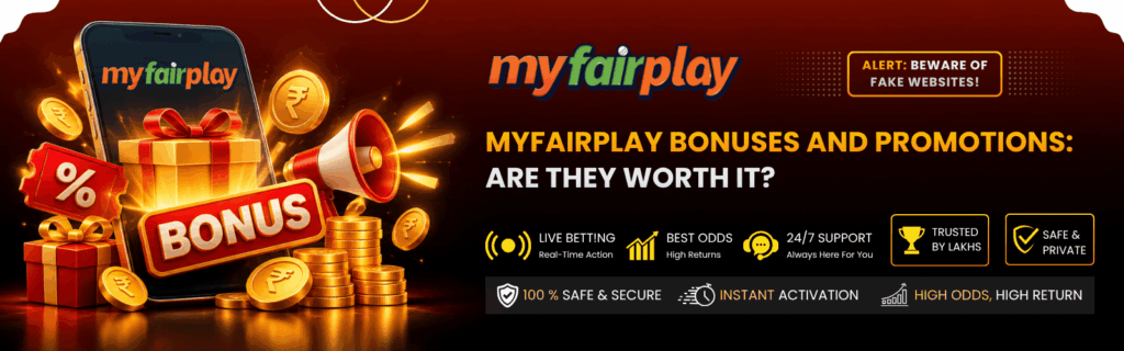 MyFairPlay bonuses & promotions with betting rewards, offer codes, and promotional offers